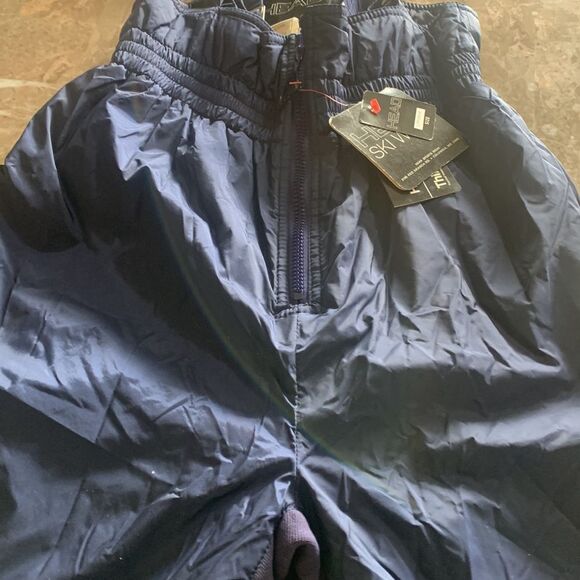 - Head Vintage Skiwear Zip Front Pants with suspenders Navy Size 12 O730 - Picture 16 of 16